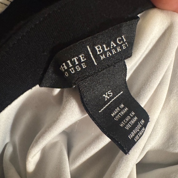 WHBM Black and White Striped Strapless hi-low dress - Picture 9 of 16